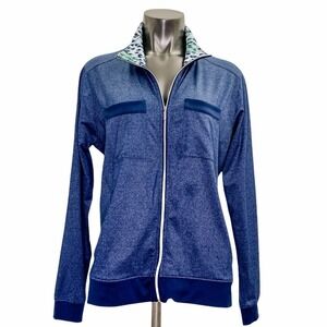 PEBBLE Beach Dry-Luxe Full Zip Blue Sweatshirt